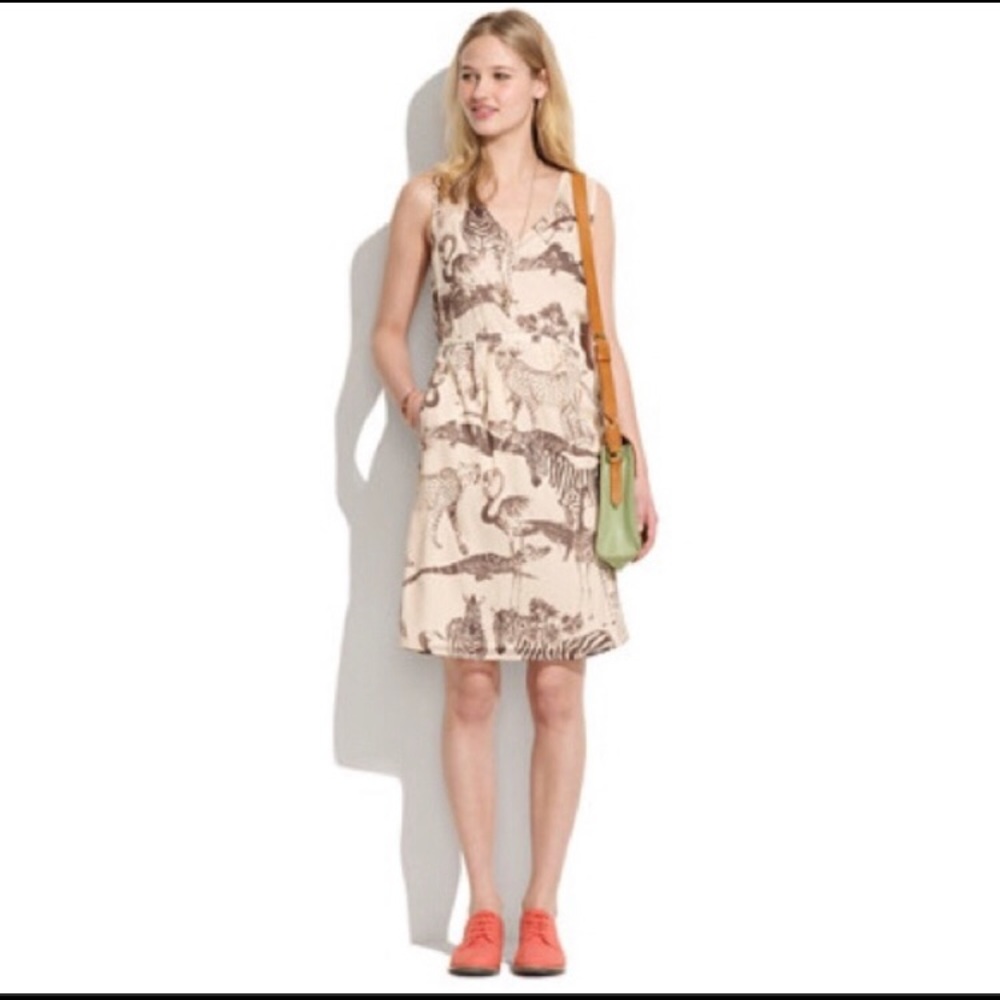 Madewell silk safari dress